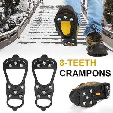 1 Pair 8-Tooth Anti-Skid Ice Gripper Spike